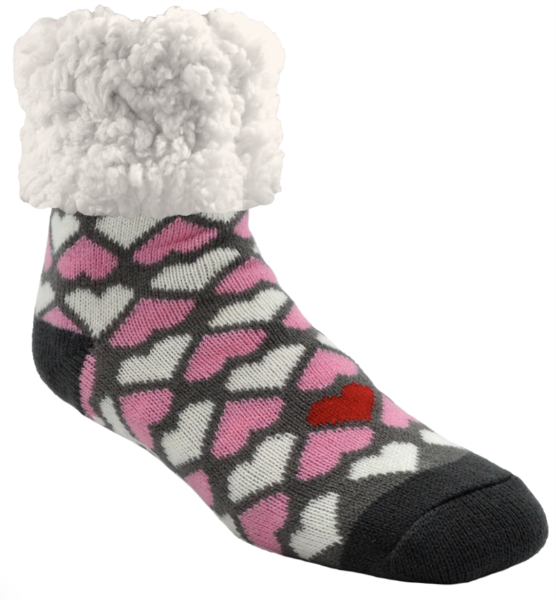 Pudus Be My Valentine Slipper Socks